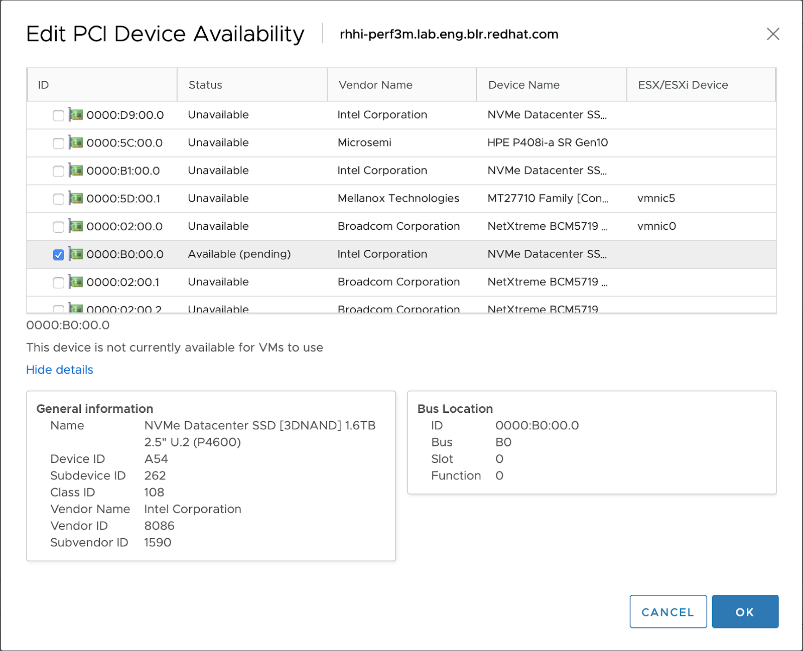 Leveraging local NVMe disks for OpenShift Container Storage on VMware